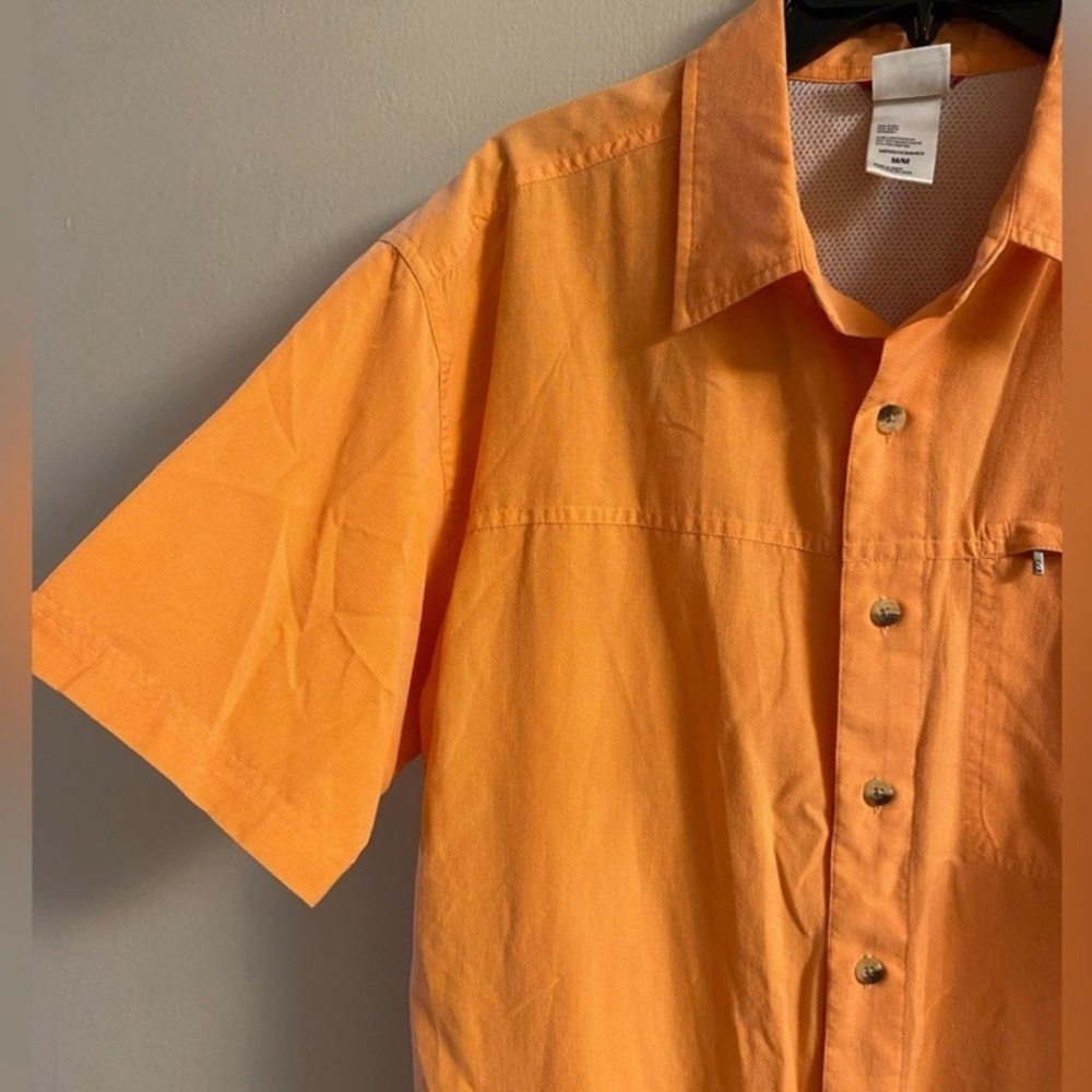 The North Face Orange button front Shirt men Medium - Picture 5 of 7